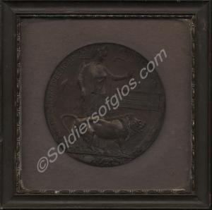 Bronze memorial plaque. Awarded to 2606 Private Fr