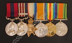 Group of six medals; Distinguished Conduct Medal,