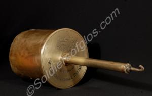 Brass shell case, engraved with '5th Bn. The Glouc