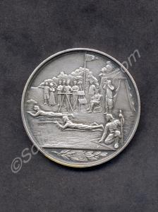 Silver musketry medallion awarded to 266315 Privat