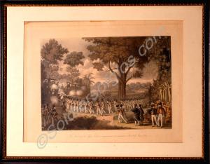 Framed print of the storming of the Lesser Stockad