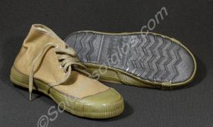 Chinese Communist Army green canvas shoes. c.1950-