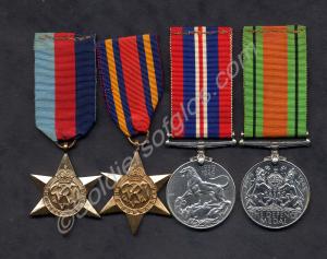 Group of four medals; 1939-1945 Star, Burma Star,