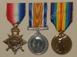 Group of three medals; 1914 Star, British War Meda