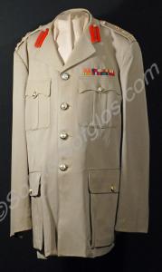 Khaki drill jacket. Worn by Brigadier P.C.S. Heide