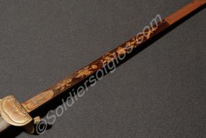 Officer's sword and scabbard. (Detail).The sword h