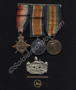 Group of three medals; 1914-15 Star, British War M