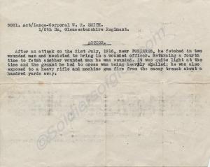 Distinguished Conduct Medal citation  to 3031 Lanc