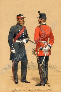 Officers in full dress and undress.  Royal South G