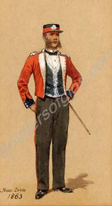 Officer in mess dress.  Royal South Gloucestershir