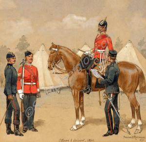 Officers and Sergeant. 3rd (Militia) Battalion, Th