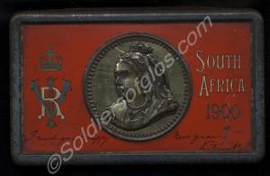 Queen Victoria chocolate gift box, New Year, 1900.