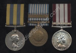 Group of three medals; Korea 1950, U.N. Service Me
