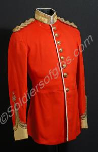 Full dress tunic with epaulettes and yellow facing