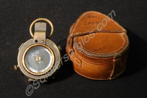 Prismatic compass in leather case, with serial num