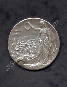 Silver B.A.O.R. small arms medallion for 1st Prize