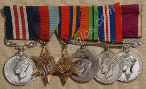 Group of six medals; Military Medal, 1939-1945 Sta