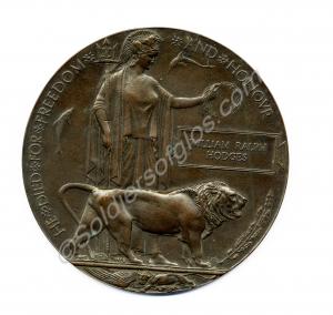 Bronze memorial plaque to 7963 Drummer William Ral