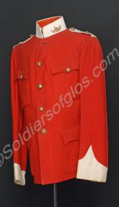 Officer's scarlet serge patrol jacket. Gloucesters