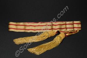 Officer's crimson and gold full dress waist sash,