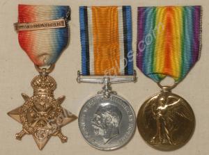 Group of three medals; 1914 Star, British War Meda