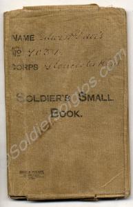 Soldier's Small Book.  7039 Private Edwin Davis. 1