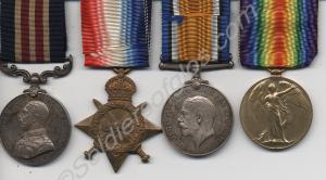 Group of four medals; Military Medal, 1914-1915 St