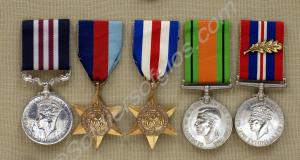 Group of five medals; Military Medal, 1939-1945 St