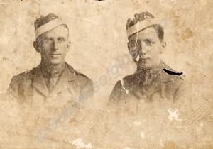 Photograph of two young officers, unit unidentifie