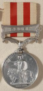 Indian Mutiny Medal with clasp for Delhi. Awarded