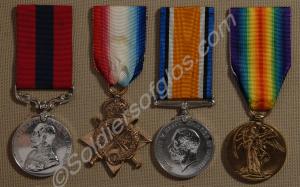 Group of four medals; Distinguished Conduct Medal,