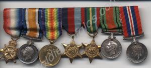Group of seven miniature medals; 1914-1915 Star, B