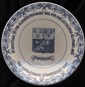 Delft plate, engraved with 'In Gratitude To The Gl