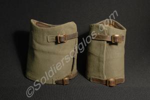 Pair of gaiters. Canvas, size 3. Property of Lieut