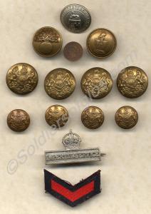 Box of miscellaneous buttons (including what look