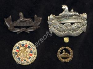 Bronze collar dog, white metal Front Badge, brass