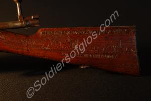 Detail of butt, left hand side. Mauser rifle, 1896