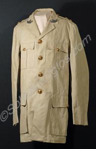 Tropical khaki drill jacket. Worn by Lieutenant P.