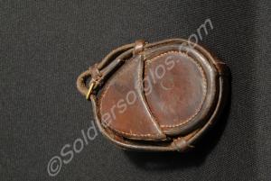 Compass case, leather, property of Major E.M.B. Gi