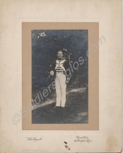 Lance Corporal J.T. Tuttiett in Napoleonic uniform