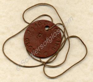 Identity disc belonging to 1440 Private Ernest Edw