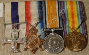 Group of four medals; Military Cross, 1914-1915 St