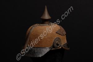 German 'Pickelhaube'  with felt crown. (rear view)