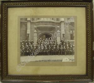 Framed black and white group photograph of the 2nd