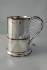 Large Tankard, silver plated on copper, to Regimen