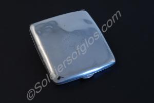 Silver cigarette case to R.S.M. G.H. Biggs M.M. In