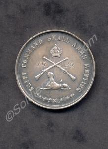 Silver shooting medallion with the inscription 'Eg