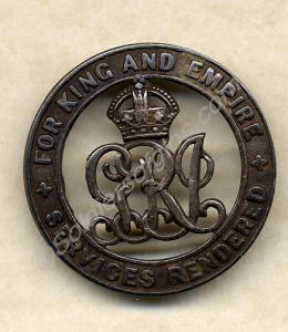 Silver War Badge. 1914-1918.