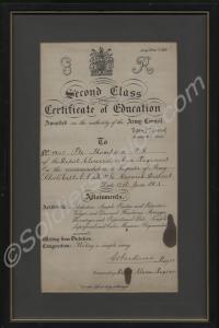Certificate of Education. 9841 Private P.G. Thomps