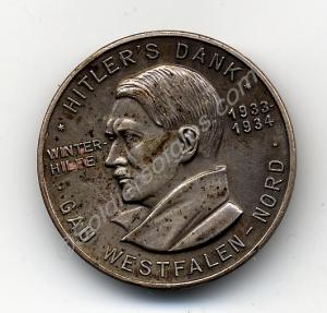 German medal. Brooch type. Nazi medal for help dur